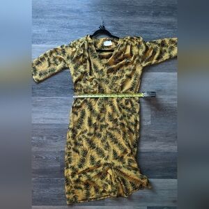Yellow and Black Patterned Dress
